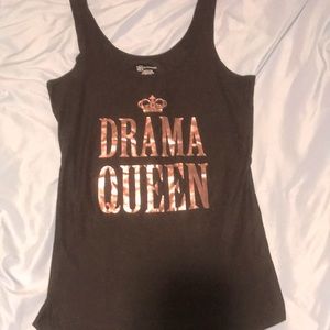 Black tank top with Gold writing
